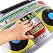 Inflatable Boom Box 80s 90s party decorations + 2 Inflatable Microphones 80s themed Party Props Inflatable Decorations