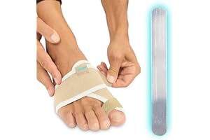 Vive Bunion Brace (Pair) - Big Toe Corrector Straightener with Splint - Hallux Valgus Pad, Joint Pain Relief, Alignment Treatment - Orthopedic Sleeve Foot Wrap Support for Men and Women (Beige)