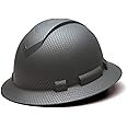 Pyramex Ridgeline Full Brim Hard Hat 4 Point Ratchet Matte Silver Graphite Pattern