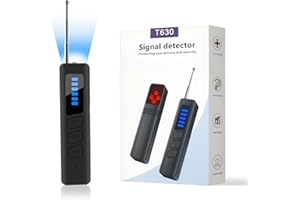 QEANIO Hidden Camera Detector, AI-Powered Anti-spy Camera Detector, Wireless Signal Scanner for Office/Car/Bathroom/Hotel. Features 5 Sensitivity Levels, 5 Detection Modes and 25 Hour Battery Life