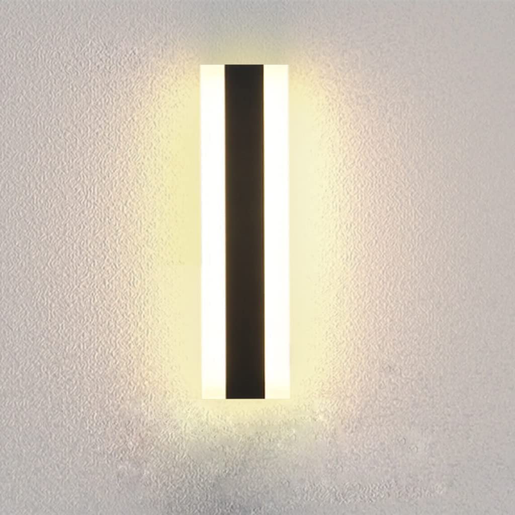 Aluminum Villa Outdoor Black IP65 Waterproof LED Porch & Garden Long Light Bar Wall & Garden 30CM Acrylic Warm Light Bar