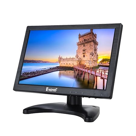 Eyoyo 10 Zoll Monitor HDMI IPS LCD HD 1280x800 Monitor Video Audio mit HDMI VGA AV BNC Eingang Für Haus Sicherheit Computer C