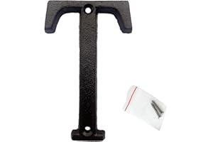 roslyong 3 Inch House Letter, Address Letter for Outdoor Signs, Cast Iron Metal Number, Vintage Solid Metal Mailbox Letter Number, Black Home Letter T