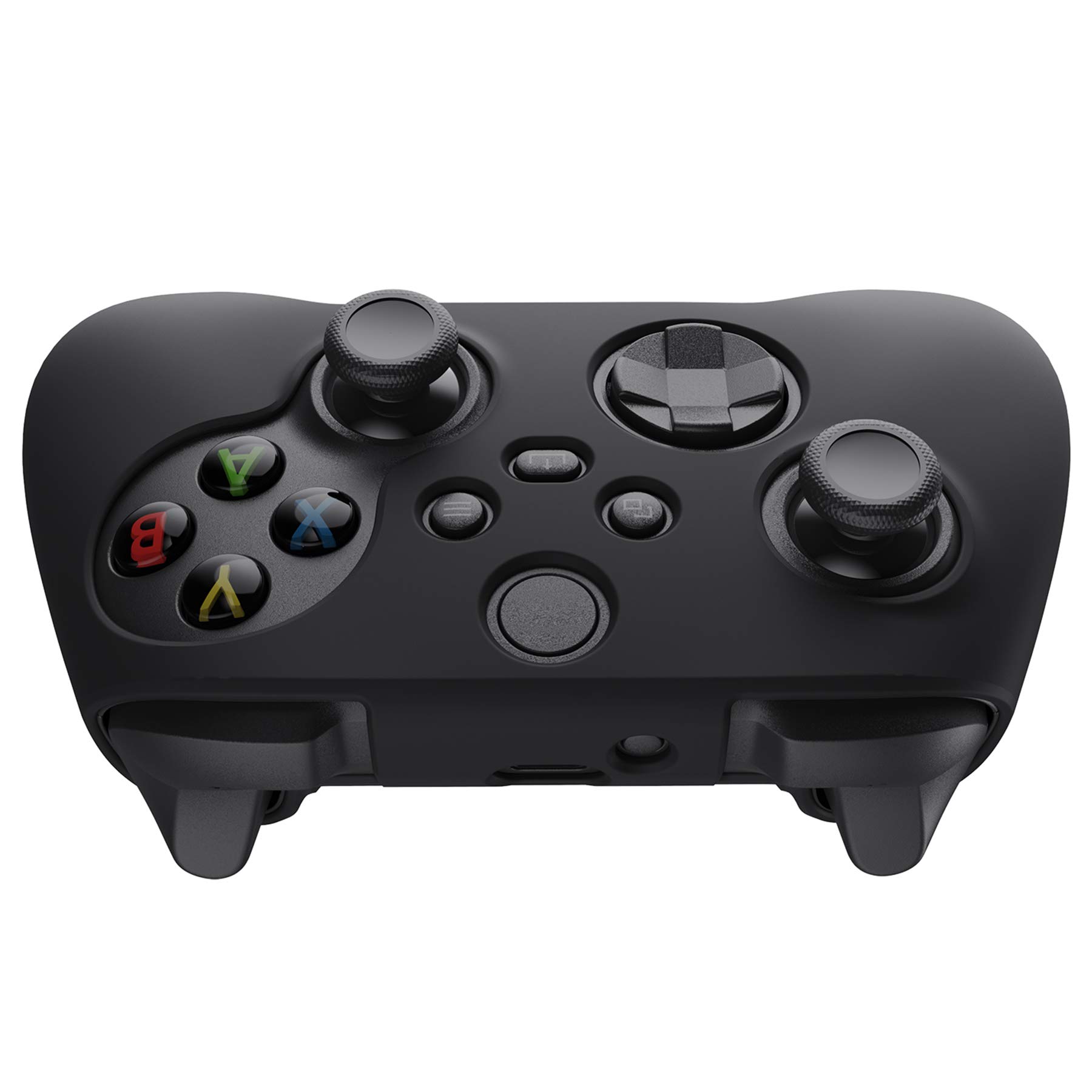 PlayVital Silikon Hülle für Xbox Series X & S Controller,Case Anti-Rutsche Schutzhülle Hülle Griffe Skin Weiches Gummi Grips für Xbox Series X & S Controller(Schwarz) 7