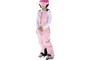 PHIBEE Kids' Insulated Waterproof Snow Pants Windproof Warm Ski Bib Overalls for Boys and Girls
