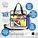 EliteBags Deluxe Clear Tote Bag w/Zipper and Shoulder Straps 12x12x6