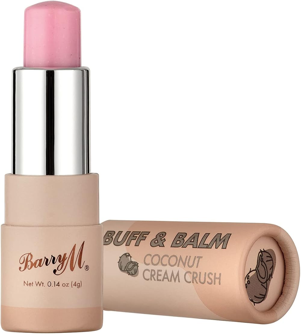 Barry M Cosme Buff and Balm Lip Tint Scrub Balm Pink Coconut Cream Crush