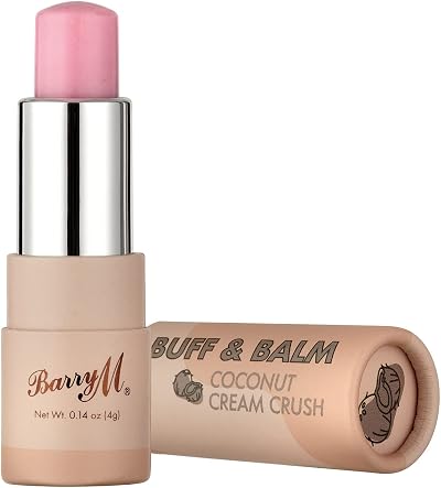 Barry M Cosme Buff and Balm Lip Tint Scrub Balm Pink Coconut Cream Crush