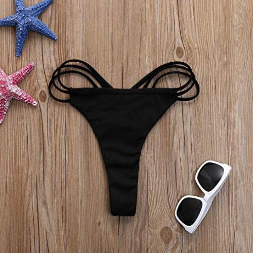 image for ManxiVoo Women Sexy Bottoms Bikini Bandage Thong G-String Swimsuit Che
