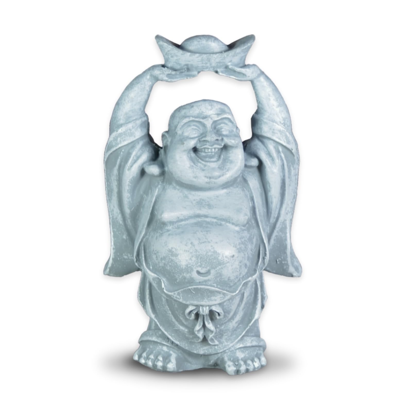 Zen'Light SBR Figurine Laughing Buddha Gray 8 x 6 x 12 cm
