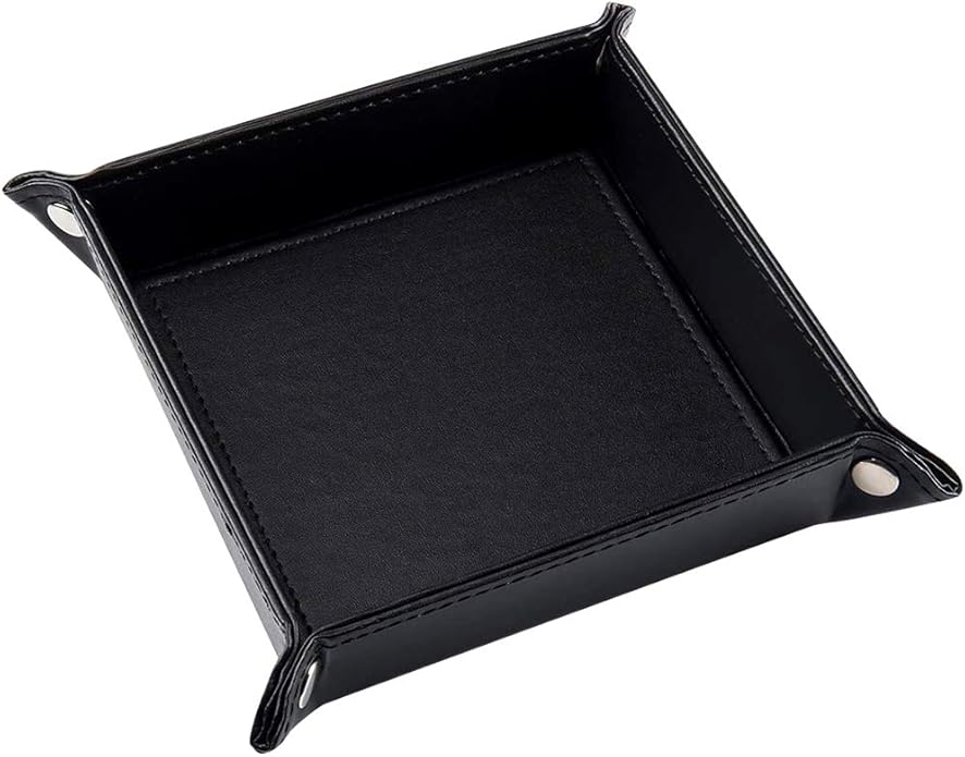 OMZGXGOD Bandeja De Cuero, Bandeja De Almacenamiento De Cuero