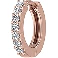 FINEROCK 0.13 Carat 7-Stone Diamond Nose Pin in 14K Gold (I1-I2 Clarity)