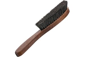 HOME IT Home-it Hat Brush - Dust Brush - Horse Hair Bristles lint Brush for Clothes, Suits, Cashmere, Wool, Velvet, Good Grip, Walnut Hardwood Handle