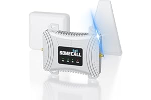 Somecall Cell Phone Signal Booster for Home & Office with Ultra-high Gain Antennas up to 4500 Sq Ft for Verizon, AT&T, T-Mobile & More on Band 5/12/13/17, 5G 4G LTE 3G, FCC Approved