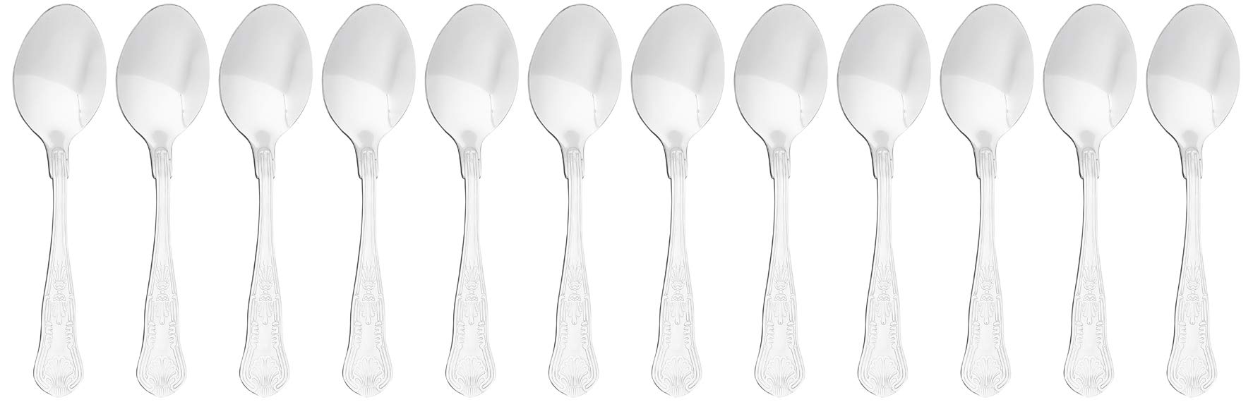 Utopia Kings Tea Spoon - Pack of 12 - Traditional Cutlery, 18/0 Stainless Steel