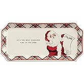 Mud Pie Christmas Santa Tartan Everything Tray