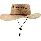 Trendy Apparel Shop Palm Braid Large Brim Gambler Sun Hat