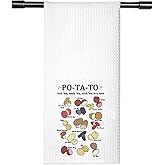 TSOTMO Movie Inspired Gift Po-ta-Toes Boil 'Em Mash 'Em Stick 'Em in A Stew Kitchen Towel Booknerd Meme Gift for Bookworm (A Stew Towel)