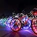 DAWAY Bright Led Bike Wheel Light A01 Waterproof Bicycle Tire Light Strip, Safety Spoke Lights, Cool Bike Accessories, Light Up Wheels, Lightweight, 2 Modes, Include Battery, 1 Year Warranty, Red