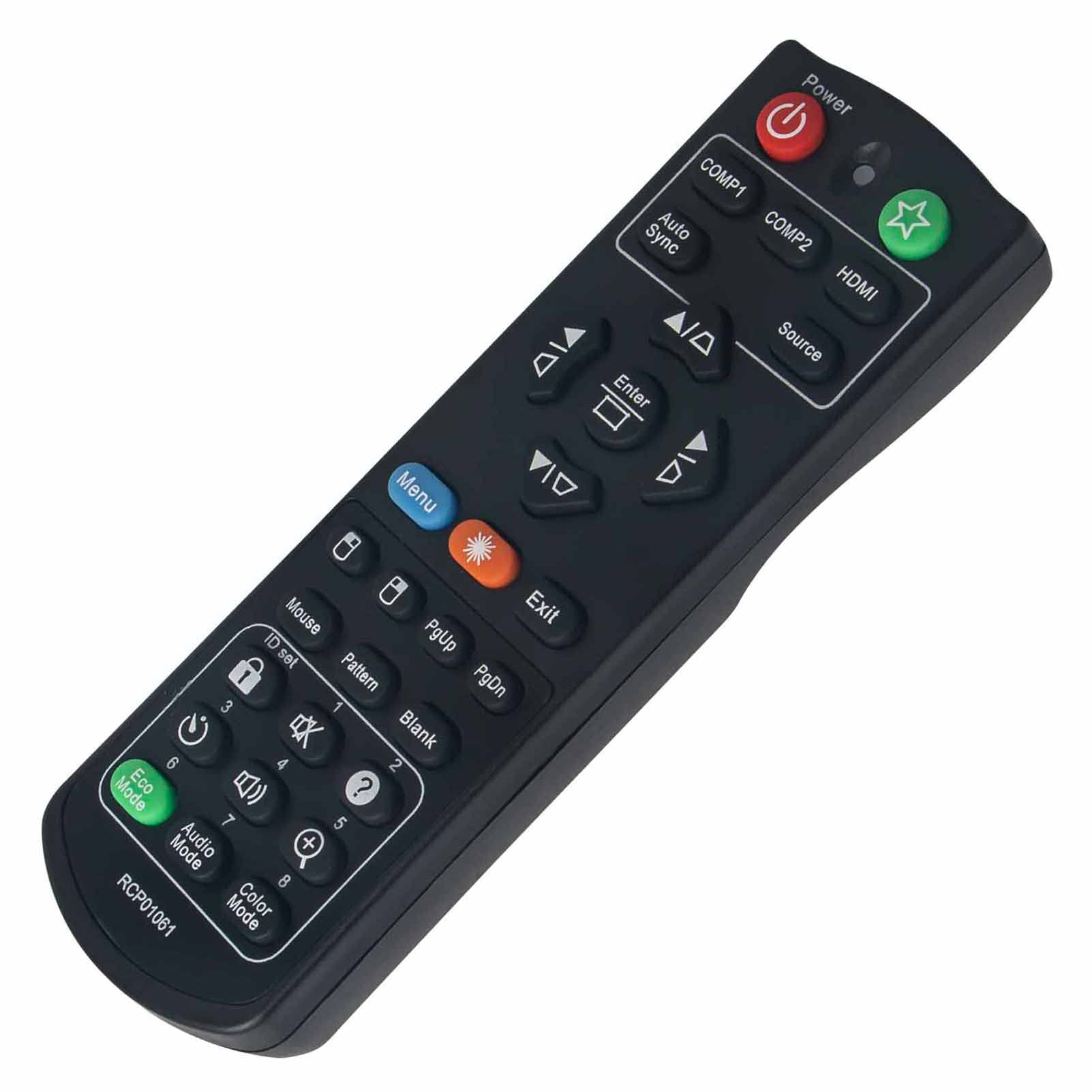 RCP01061 Replacement Remote Compatible with ViewSonic Tiger DLP Projectors PJD5151 VS15871 PJD5153 VS15872 PJD5155 VS15873 PJD5250 VS15874 PJD5253 VS14115 PJD5255 VS15875 PJD5555W VS15876