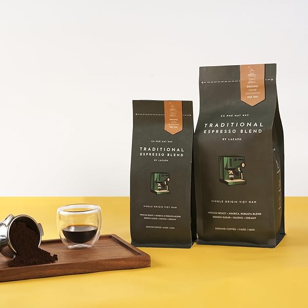 TRADITIONAL ESPRESSO BLEND – VIETNAMESE PRE-GROUND COFFEE (8.8 OZ / 250G, TRADITIONAL ESPRESSO)