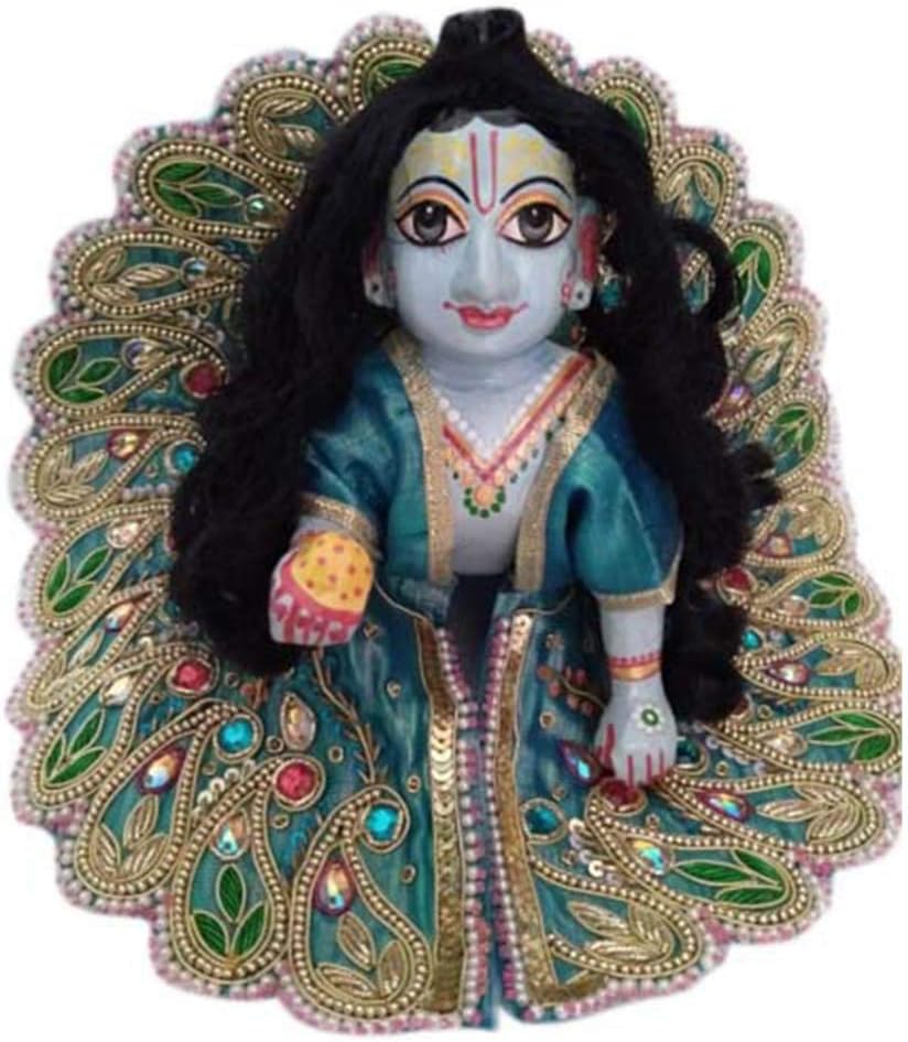 Indian Handicrafts Export Beautiful Laddu Gopal Statue with Hair & Dress
