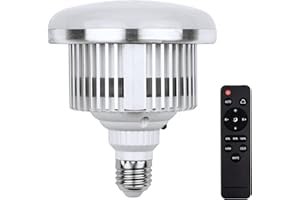 85W LED Photography Light Bulb E27 Mount Energy-Saving Adjustable Brightness 3000K-6500K with Remote Control for Studio Home 