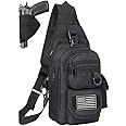 Vdones Concealed Carry Compact CCW Sling Bag Gun Sling Bag Everyday Carry Shoulder Bag Mens EDC Bag