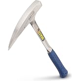 ESTWING Rock Pick, 22oz Pointed Tip, Long Handle, Blue Molded Grip, E3-23LP | Made in USA, Top Choice Of Geologists Worldwide, Square Face &amp; Pointed Tip, Forged In One Piece, Shock Reduction Grip