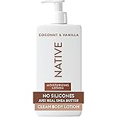 Native Body Lotion Contains Naturally Derived Plant-Based Moisturizers for Women and Men | Restores Dry Skin, Coconut &amp; Vanilla, 16.5 fl oz