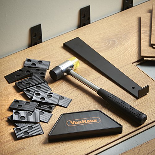 VonHaus Laminate Wood Flooring Installation Kit with 30 Spacers, Block