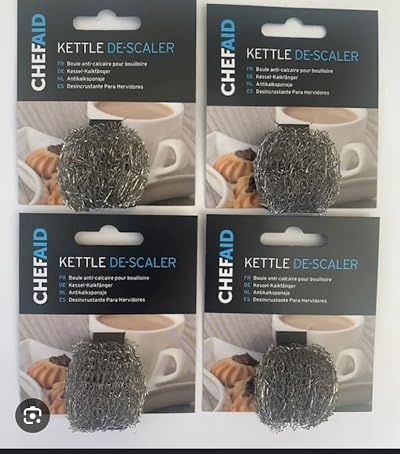 Chef Aid 4 X Stainless Steel Doughnut Kettle Descaler Silver