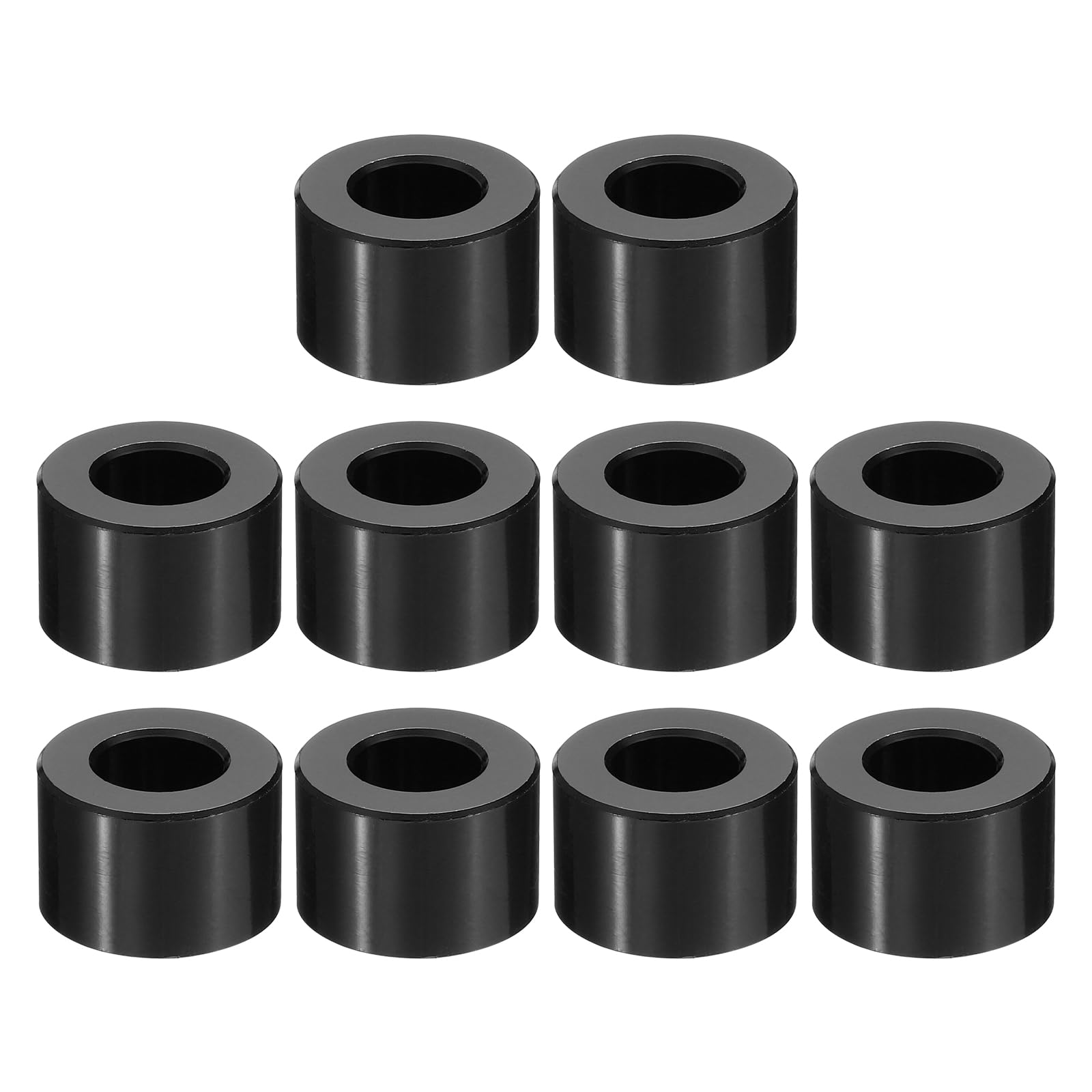 PATIKIL M10 Aluminum Spacers, 10 Pcs Metal Spacer Aluminum M10 x 3/4" OD x 9/16" L Aluminum Spacer Screw Standoff Round for 3/8" or M10 Screw Bolts