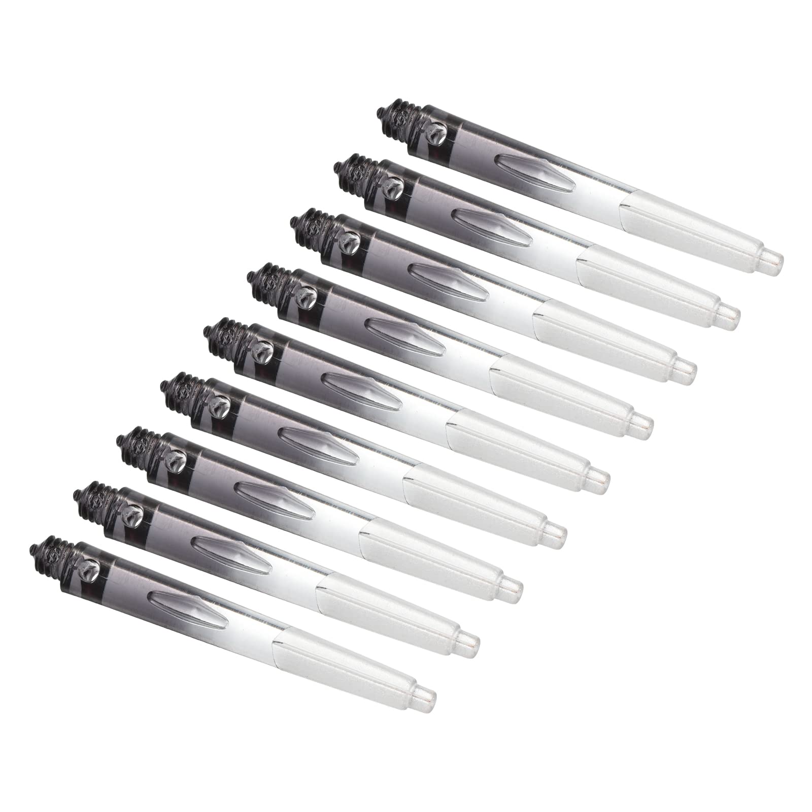 PATIKIL 45mm Dart Shafts, Medium 2BA Thread Nylon Dart Stems Dart Accessories for Steel Tip - 9 Pack (White, Black)
