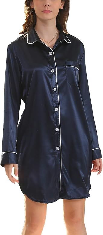 satin sleep shirt dress