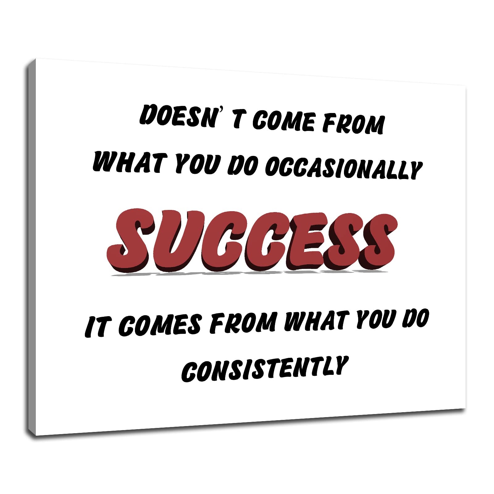 Success Motivational Canvas Wall Art Inspirational