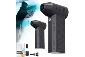 LYIMAO Snow Whiz Led Turbo Blower, Snow Snowver Snowwhiz Remover Blower for Car, Car Dryer Air Blower, Mini Turbo Snow Blower for Car, Air Duster, Snow Machine, Car Snow Removal Blower Cordless (Black)
