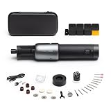 HOTO 4V Cordless Rotary Tool Kit, 5-Speed 25000RPM Powerful Engraving Pen with LED Light, USB-C Rechargeable, 35 Accessories for 3D Printing Sanding, Polishing, Drilling, Carving, Cutting DIY Crafts