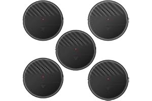 EverNary Window Vibration Alarm,125dB Loud Ultra-Slim Anti-Theft Alarm for Door and Window Glass Break Sensor Alert with Adjustable Sensitivity (5 PCS)