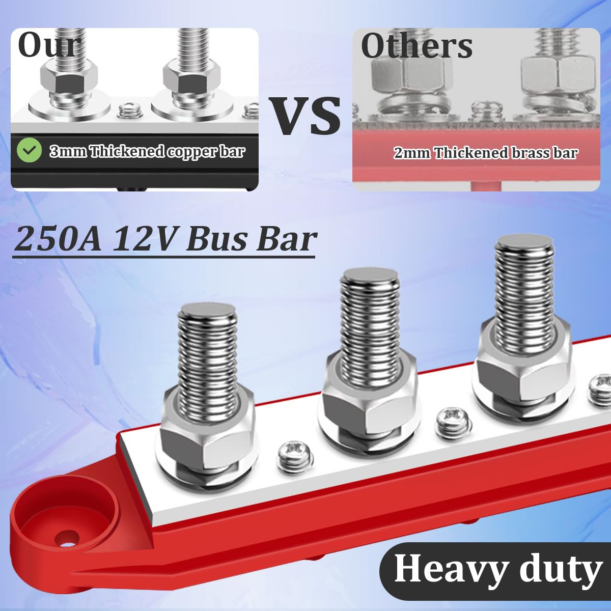 Mua 250A 12V Bus Bar Marine Power Distribution Block With Cover 4 