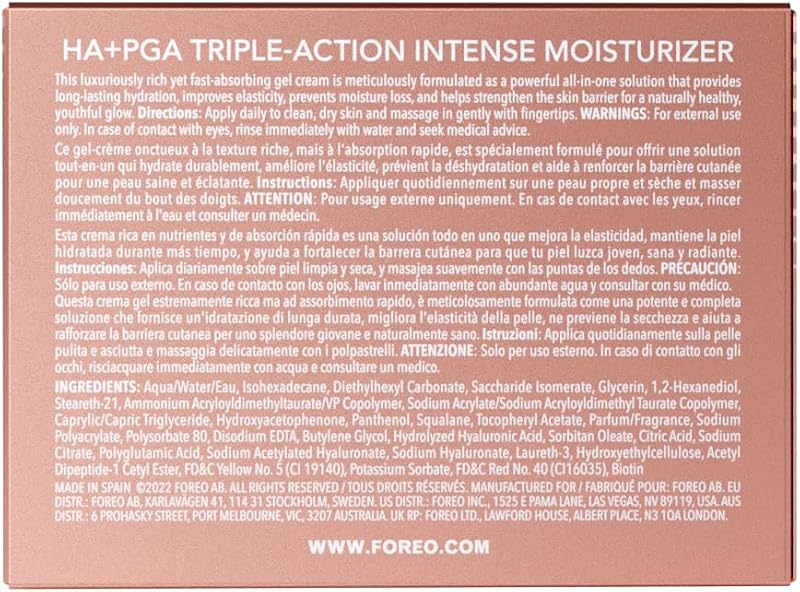 SUPERCHARGED HA+PGA Intensive Feuchtigkeitscreme mit 3x Wirkung – Anti-Falten tagescreme gesicht– Hyaluronsäure & Squalan – Vitamin E -Vegan Kosmetik – Gesichtscreme Männer und Damen – 50 ml