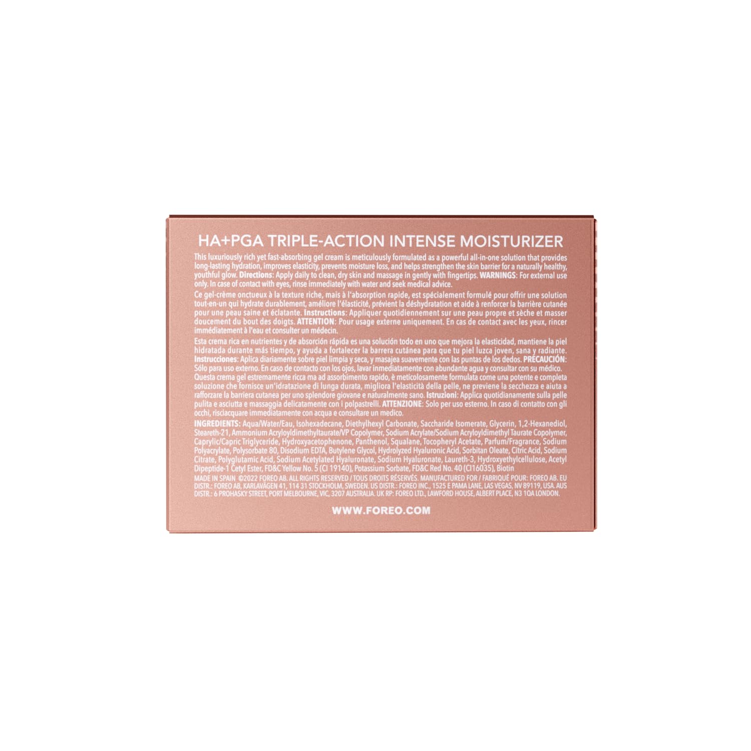 FOREO SUPERCHARGED HA+PGA Face Moisturizer - Wrinkle Cream for Face - Hyaluronic Acid & Squalane - Vegan - Cruelty & Gluten Free - Clean Skincare - 1.6 fl.oz