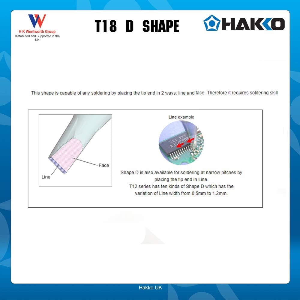 Hakko T18-D24 Soldering Iron Tip Chisel 2.4mm x 14.5mm (2.4mm), T18-D24 (2.4mm) - Image 5