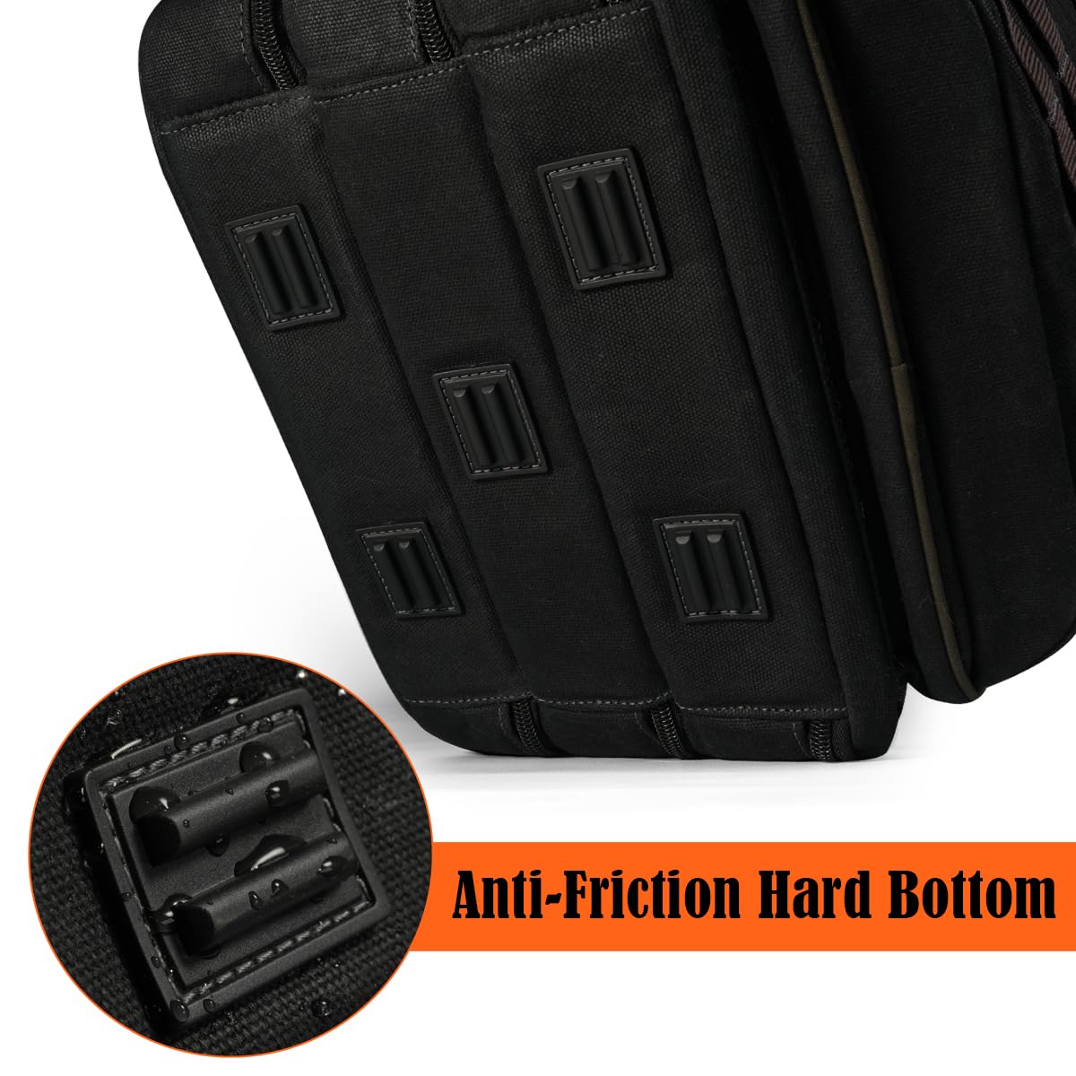 WELKINLAND 90-Pockets Electrician Backpack, Wax-Canvas Tool Backpacks Heavy Duty, Convenient Work Tool Back pack With Pockets