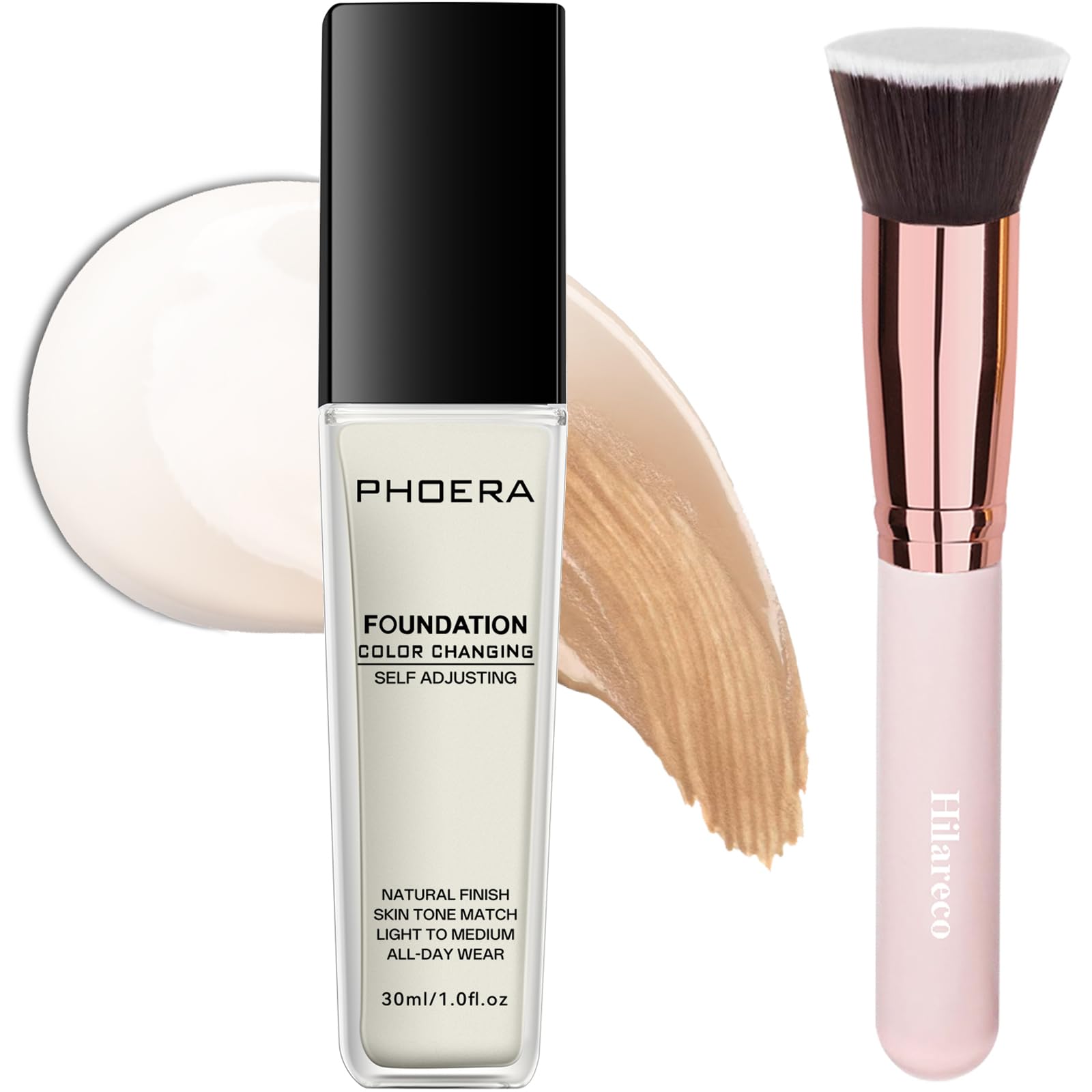 PHOERA Color Changing Foundation Liquid (Medium, 1 Fl Oz (Pack of 1))