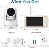 MYPIN 5" Baby Monitor 720P Camera Night Vision PTZ App Two-Way Talk view 8