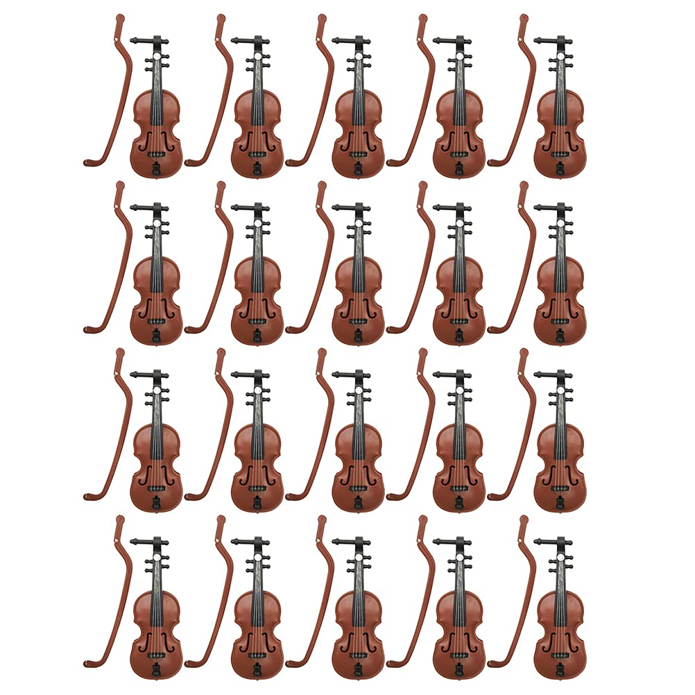 Photo 1 of LUOZZY 40 Pcs Miniature Violin Model Tiny Violin Musical Instrument Dollhouse Mini Furniture Christmas Decoration