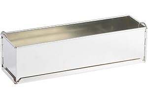 Gobel - Tinplate Long Pate Mold - Hinged with Removable Bottom - 13.75 by 3.125 Inch