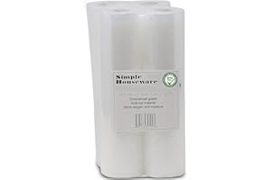 4 Pack - SimpleHouseware 11" x 25 Feet Vacuum Sealer Rolls Bags (total 100 feet)