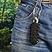 Gonex Survival Grenade Keychain Emergency Survival Kit, 550 Paracord Grenade with Carabiner, Eye Knife, Fire Starter, Fishing Tool for Camping, Hiking, Hunting, Travel
